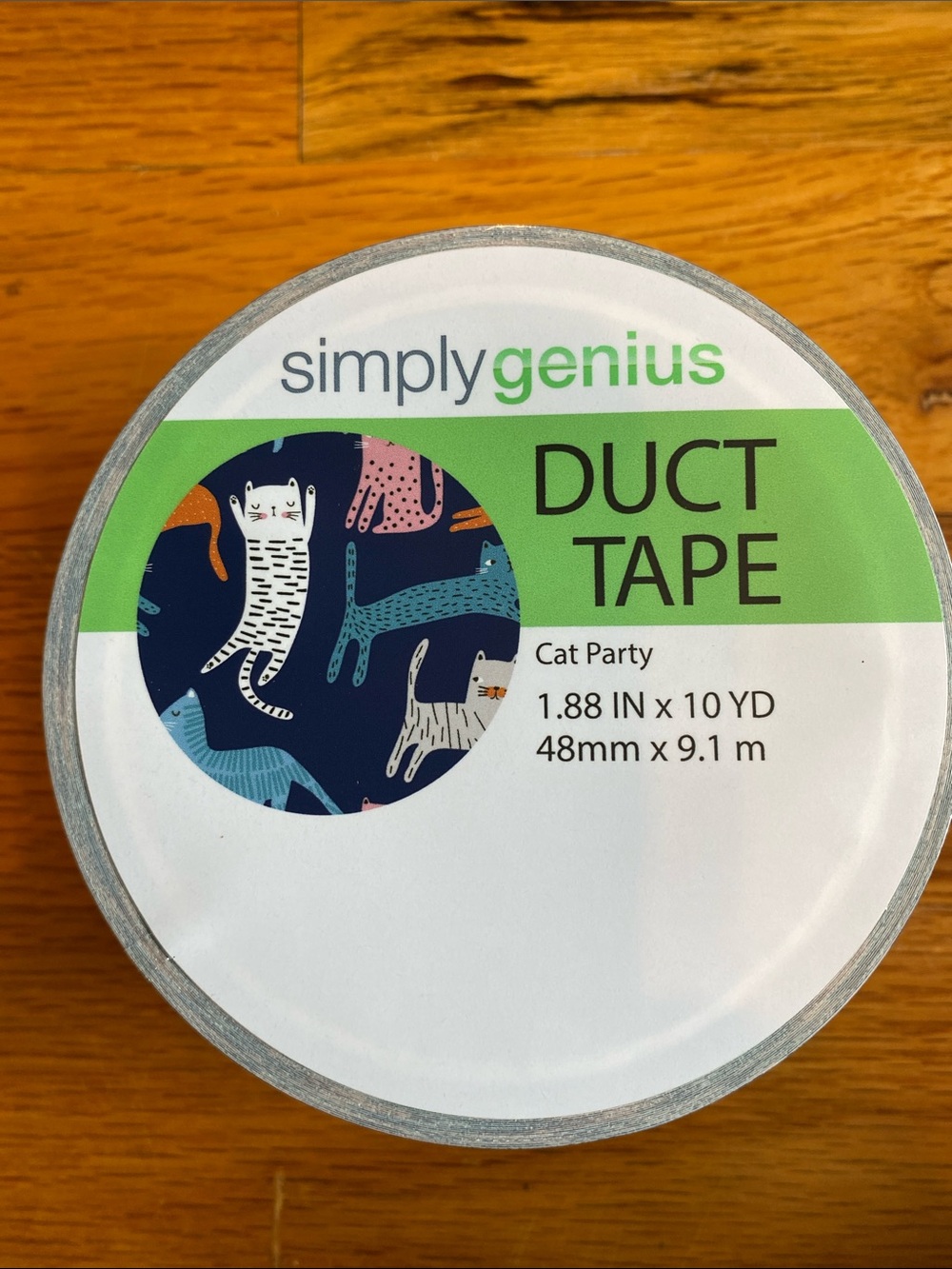 simply genius Cat Party Duct Tape - Navy Cat Print